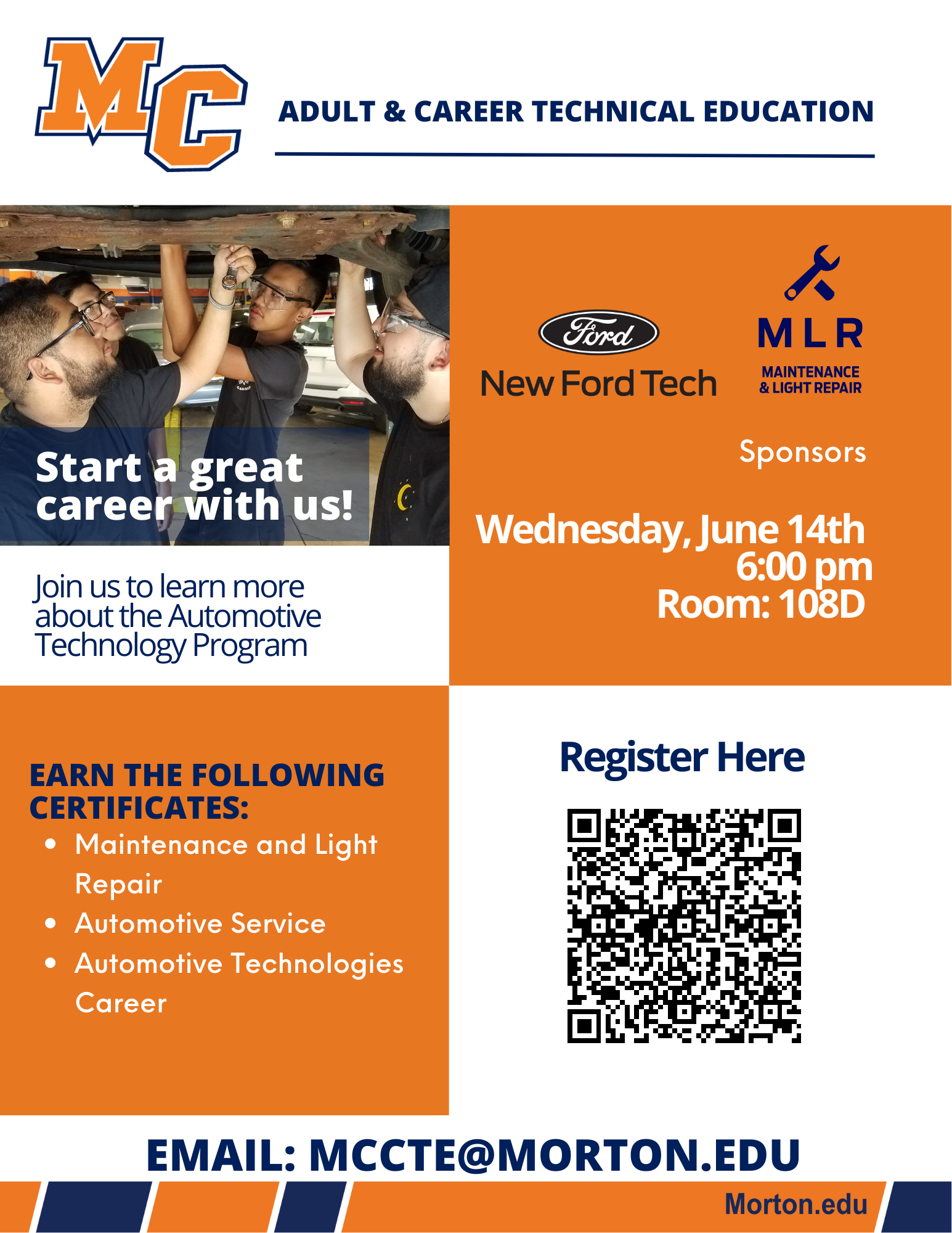 Automotive Technology Program Information Session – Morton College